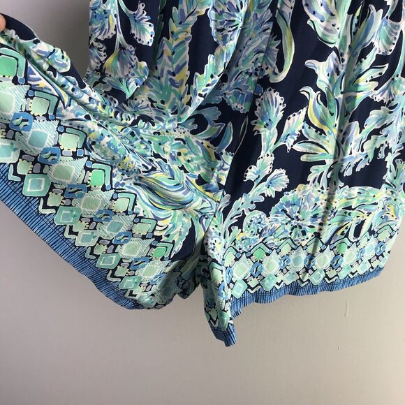Lilly Pulitzer Size Medium Lula Romper High Tide Navy Scuba Doo Jumper Blue - Picture 5 of 16